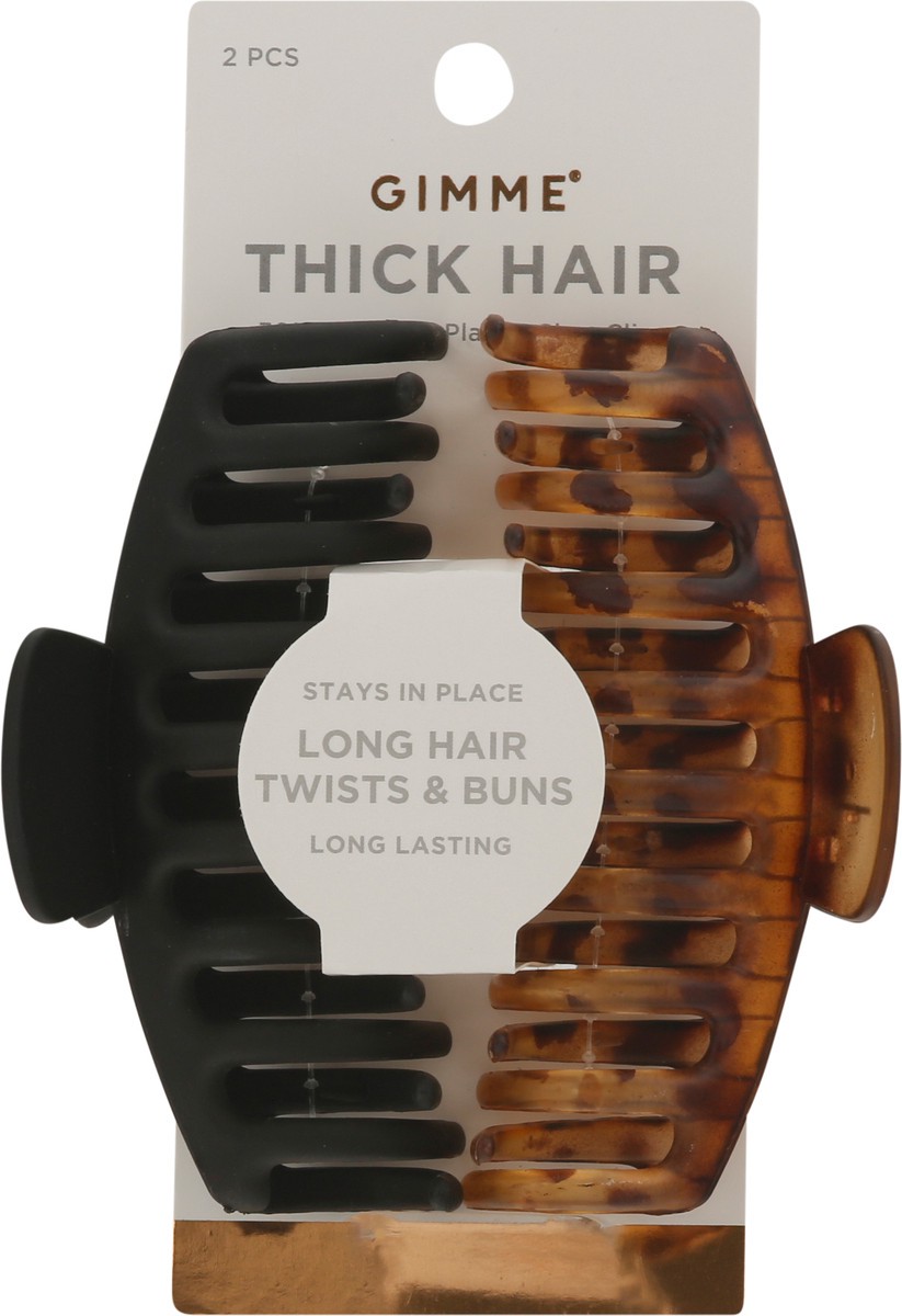 slide 6 of 9, gimMe Thick Hair Claw Clips 2 ea, 2 ct
