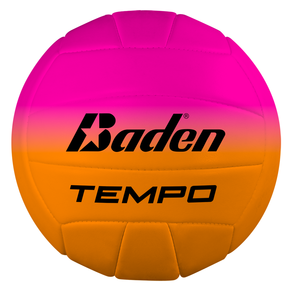 slide 1 of 1, Baden Tempo Mini Volleyball - Pink & Orange, 1 ct