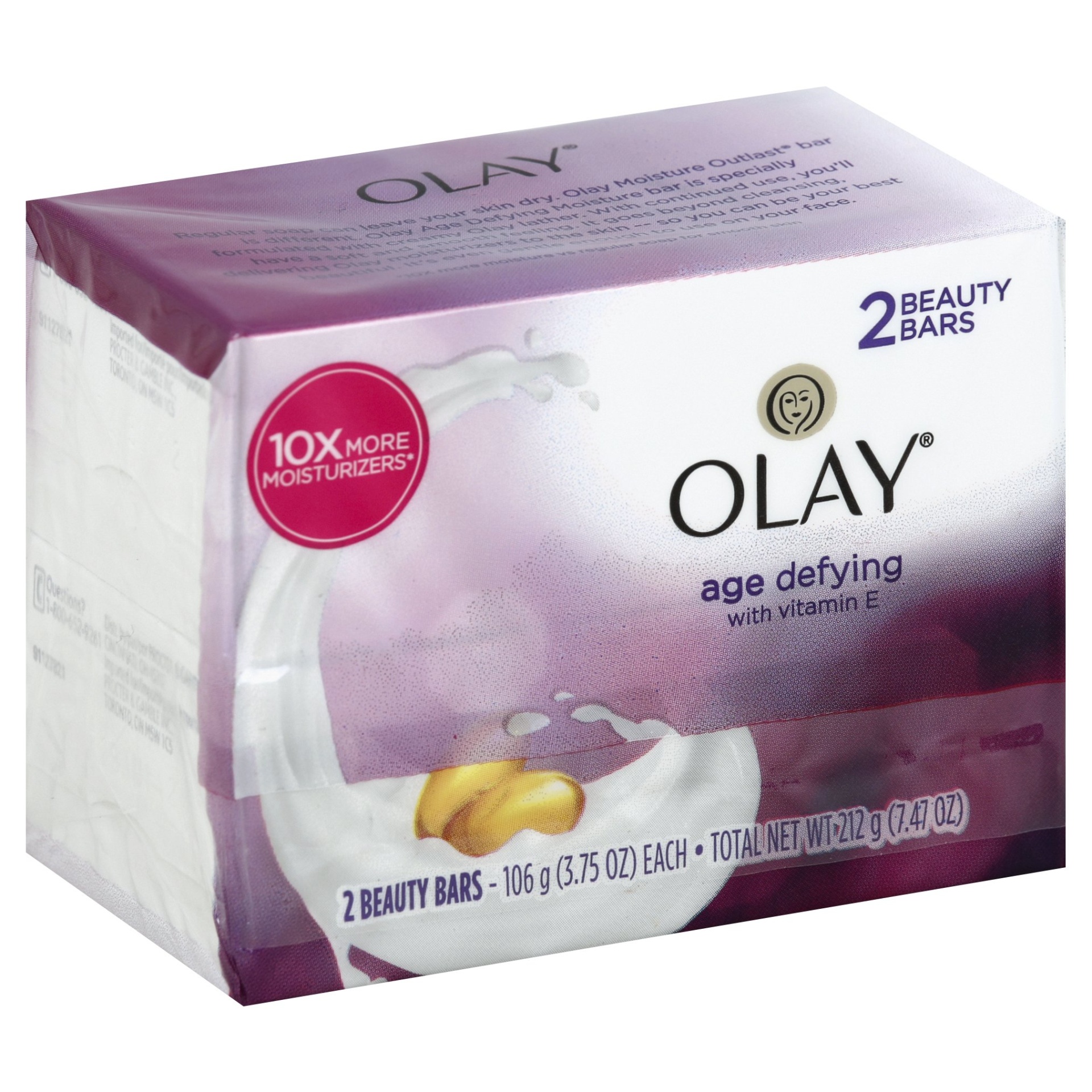 slide 1 of 3, Olay Age Defying Beauty Bar, 2 ct; 3.75 oz