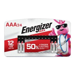 Energizer Max AAA Batteries - 24pk Alkaline Battery: Household, 1.5V, Single-Use