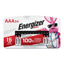 Energizer Max AAA Batteries - 24pk Alkaline Battery: Household, 1.5V, Single-Use