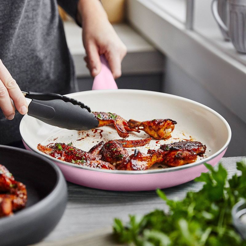 slide 4 of 6, GreenPan Rio 3pk (7", 9.5" & 11") Ceramic Nonstick Frypan Set Blush, 3 ct