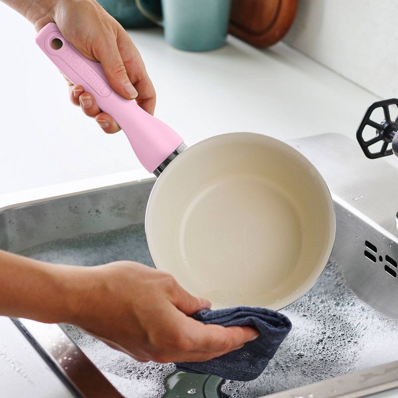 slide 6 of 6, GreenPan Rio 3pk (7", 9.5" & 11") Ceramic Nonstick Frypan Set Blush, 3 ct