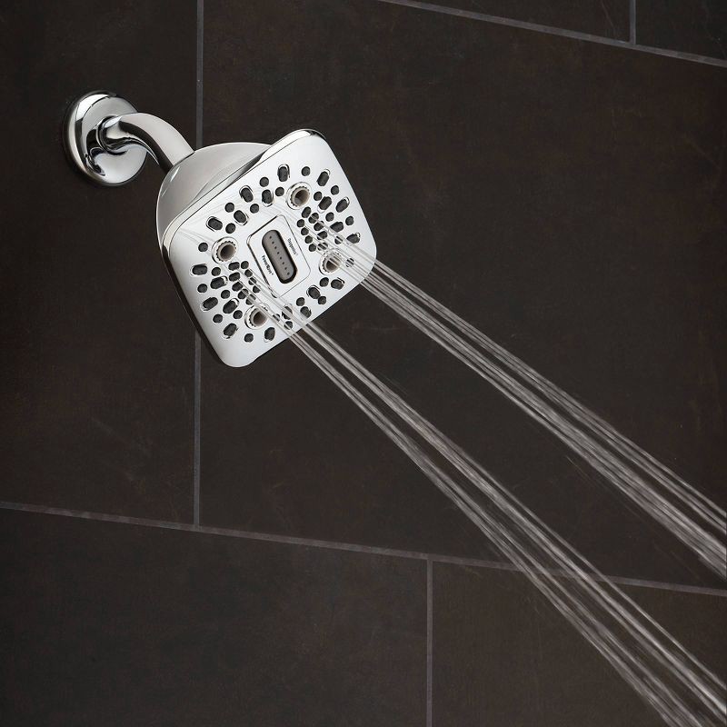 4.5" PowerWave 6 Spray WaterSense Shower Head Chrome Oxygenics 1 ct