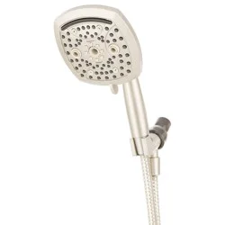 5" Contour 9 Spray WaterSense Hand Shower Brushed Nickel - Oxygenics: EPA Certified, Multi-Function with Hose & Massage Setting