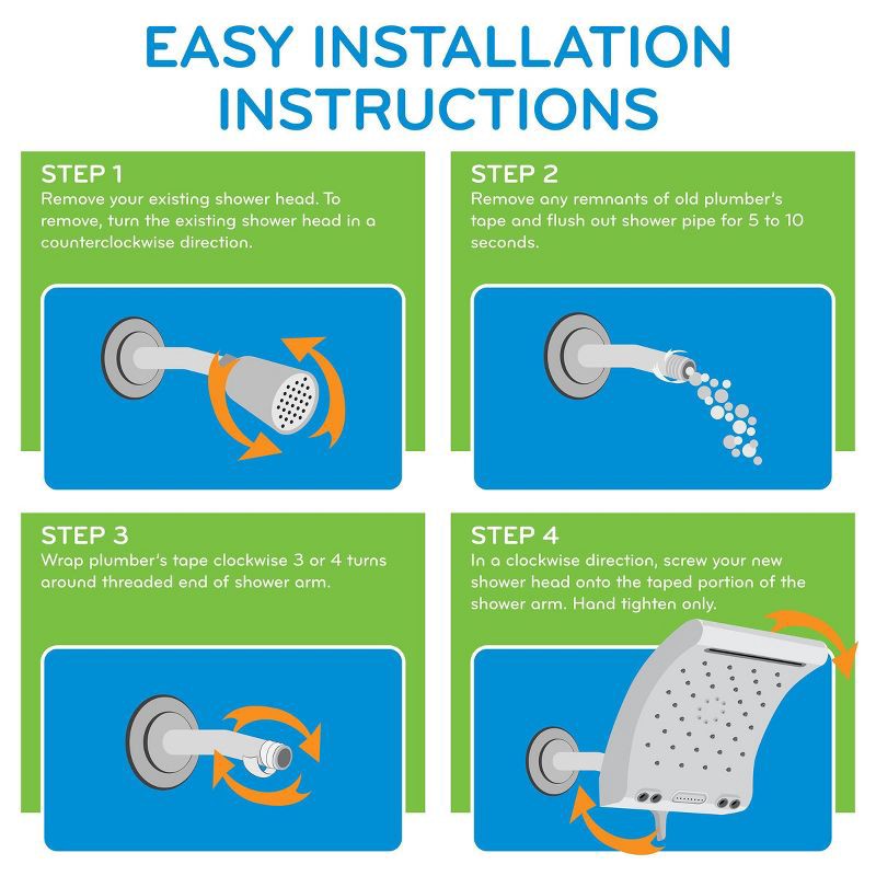 slide 10 of 15, 8.8" Evolution 5 Spray WaterSense Rain Shower Head Chrome - Oxygenics: EPA Certified, 1.8 GPM, Multi-Setting, 1 ct