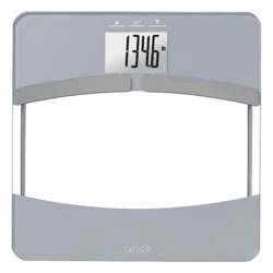 Taylor Glass Body Composition Bathroom Scale - Silver/Clear