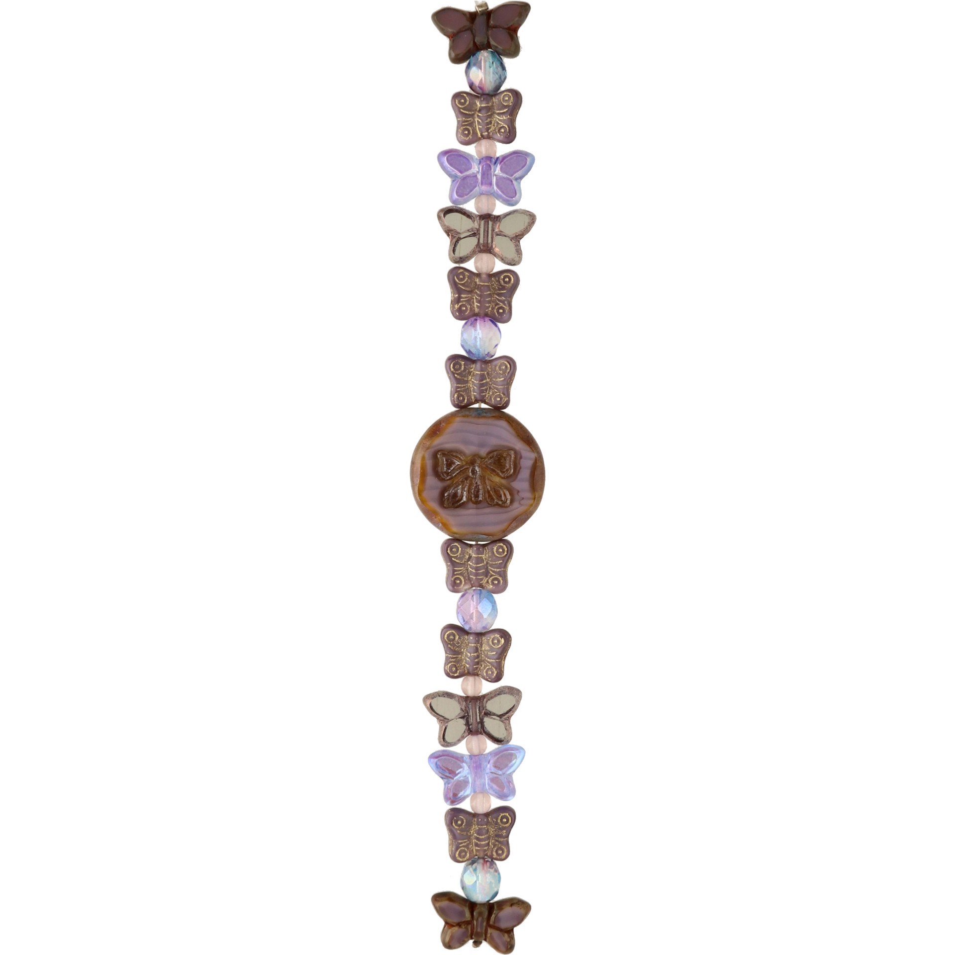 slide 5 of 5, Purple Czech Glass Butterfly Bead Mix By Bead Landing, 3.9mm-25.5mm