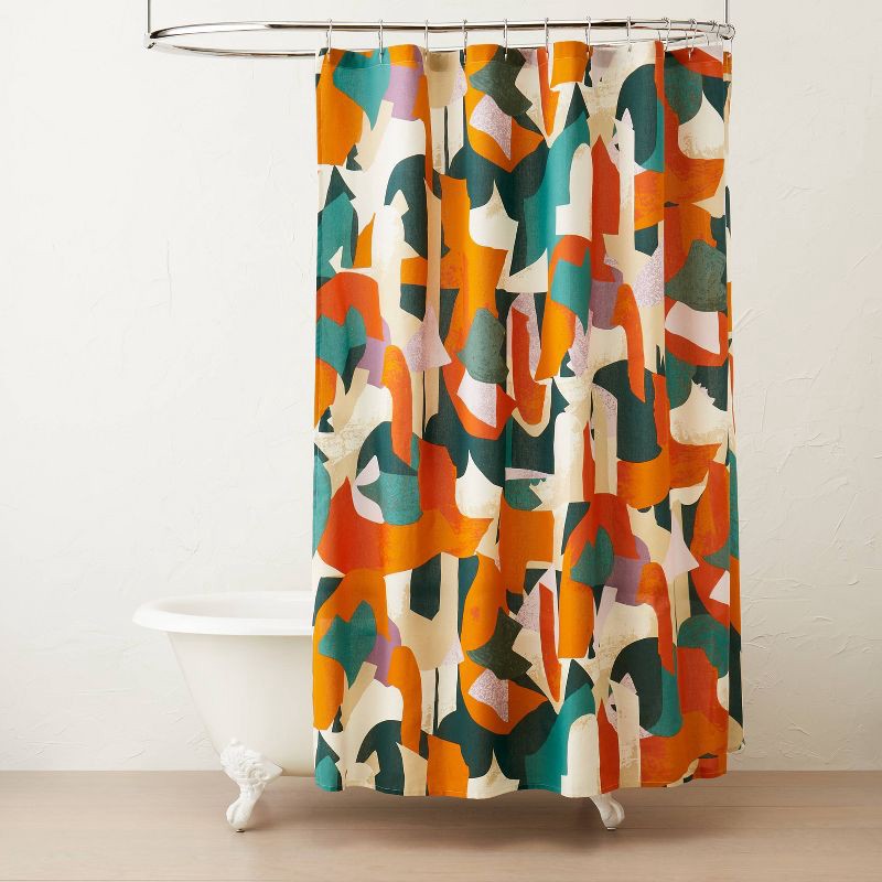 slide 1 of 1, Cut it Up Printed Shower Curtain - Opalhouse designed with Jungalow, 1 ct