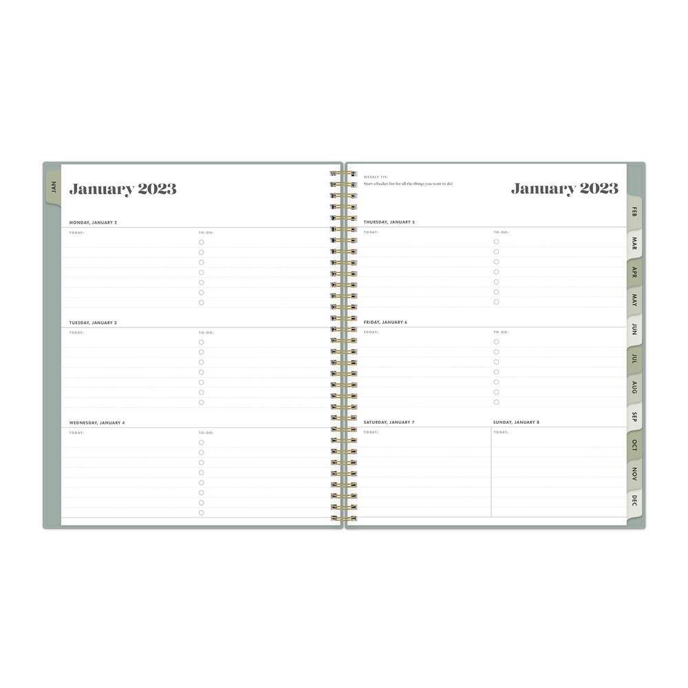 slide 8 of 9, Day Designer 2023 Planner Weekly/Monthly 8.5"x11" Desert Sage - The Everygirl for Blue Sky, 1 ct