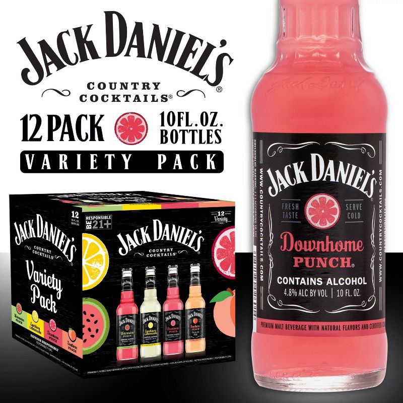 slide 4 of 10, Jack Daniel's Country Cocktail Malt Variety - 12pk/10 fl oz Bottles, 12 ct; 10 fl oz