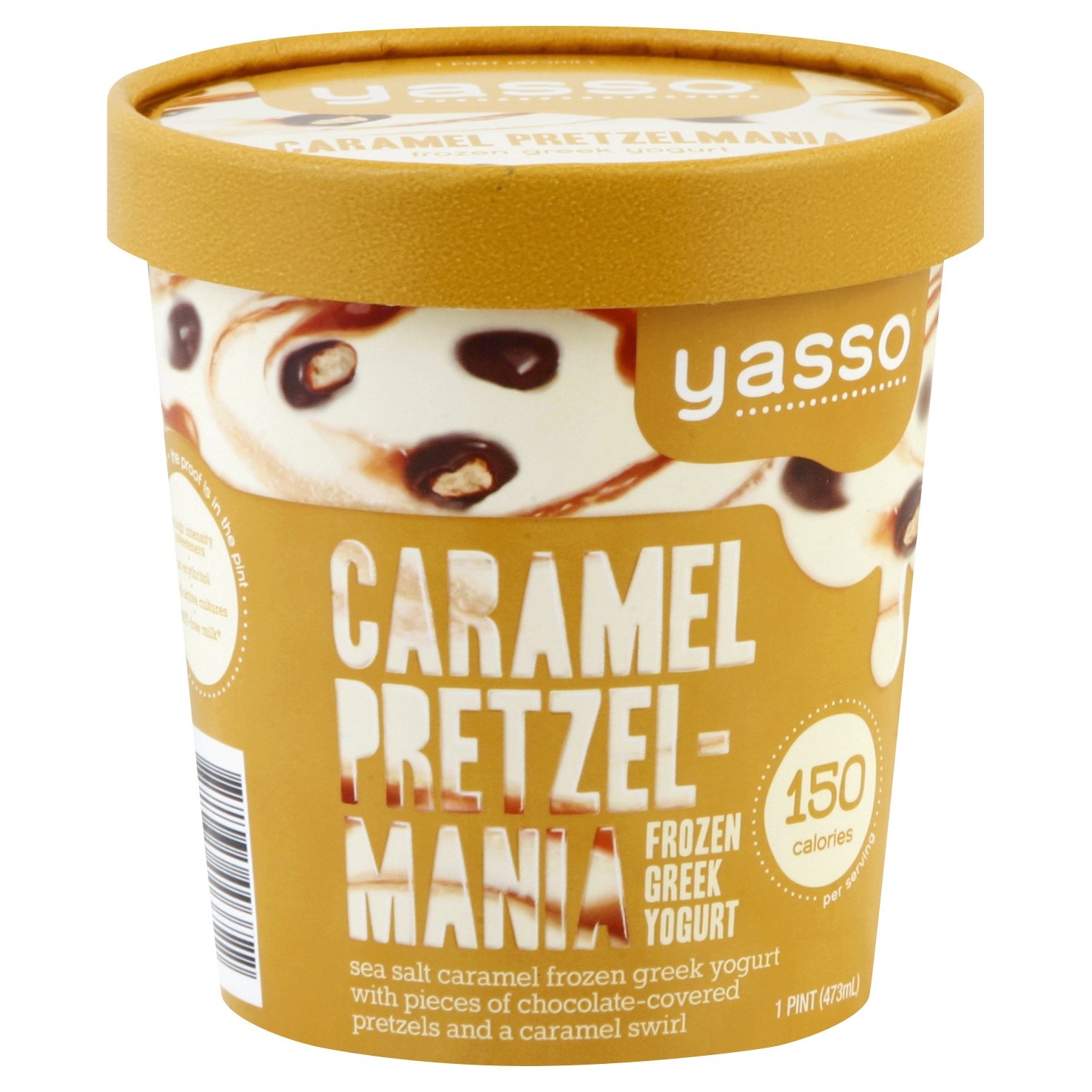 slide 1 of 3, Yasso Caramel Pretzel-Mania Frozen Greek Yogurt, 16 fl oz