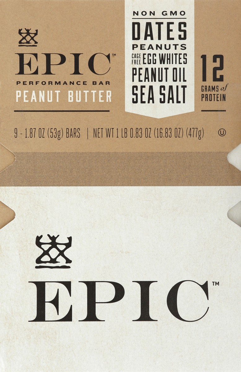 slide 2 of 6, Epic Peanut Butter Performance Bar, 9 ct; 1.9 oz