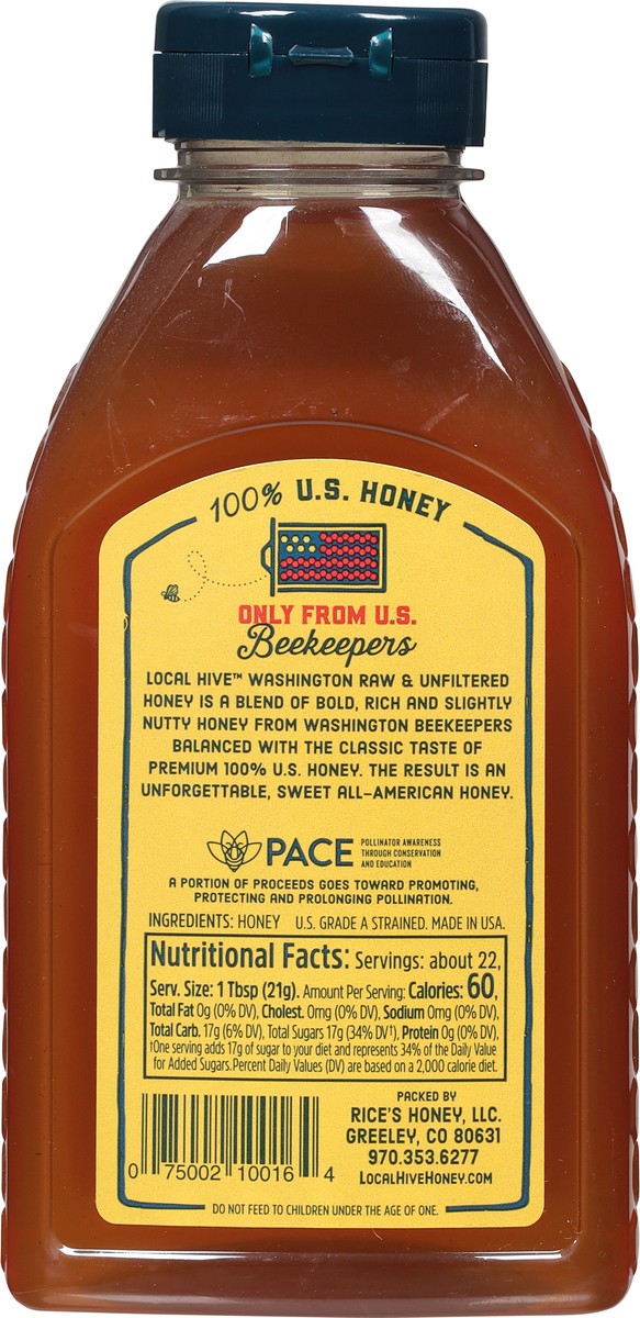 slide 5 of 9, Local Hive Washington Raw & Unfiltered Honey Blend 16 oz, 16 oz