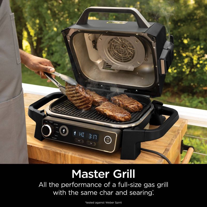 slide 5 of 16, Ninja Woodfire Outdoor Grill & Smoker, 7-in-1 Master Grill, BBQ Smoker and Air Fryer with Woodfire Technology - OG701, 1 ct