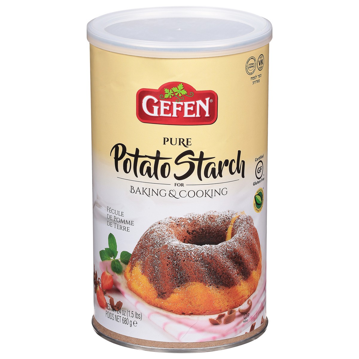 slide 1 of 9, Gefen Canned Potato Starch, 24 oz
