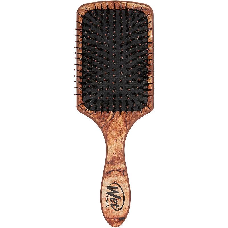 slide 2 of 3, Wet Brush Shine Paddle Hair Brush Argan Infused for Thick, Curly and Coarse Hair - Wood, 1 ct