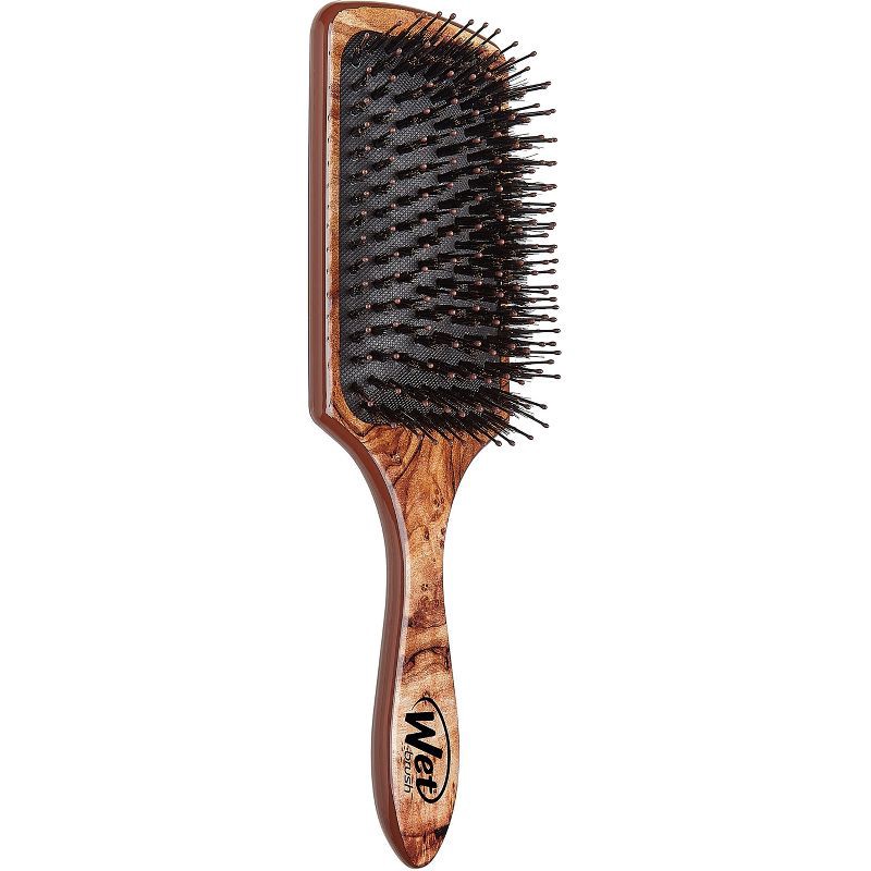 slide 3 of 3, Wet Brush Shine Paddle Hair Brush Argan Infused for Thick, Curly and Coarse Hair - Wood, 1 ct