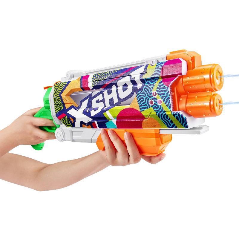 slide 5 of 5, X-Shot Water Fast-Fill Skins Pump Action Water Blaster Toy - Ripple by ZURU, 1 ct