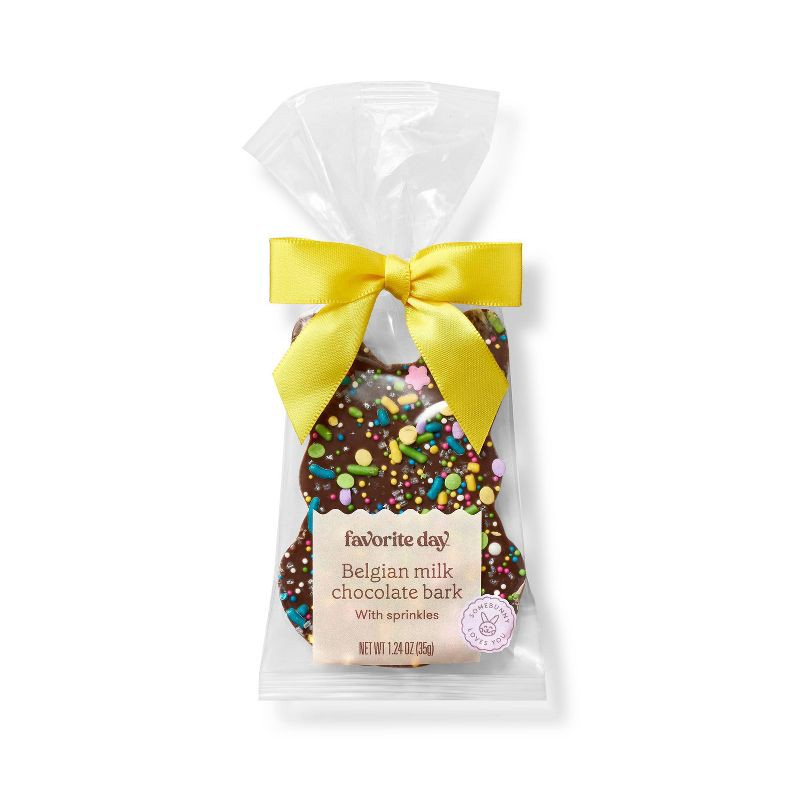 slide 1 of 3, Spring Bunny Easter Bark with Belgian Milk Chocolate Candy - 1.24oz - Favorite Day™, 1.24 oz