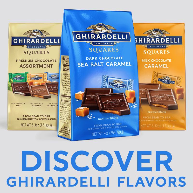 slide 3 of 7, Ghirardelli Dark Chocolate Candy SQUARES with Sea Salt Caramel Filling - 15.9oz, 15.9 oz