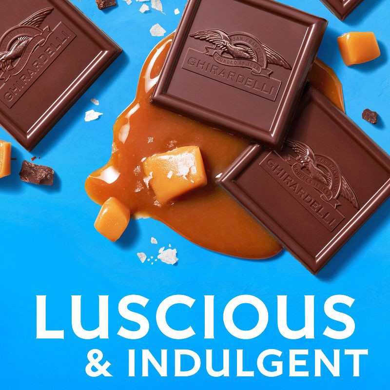 slide 4 of 7, Ghirardelli Dark Chocolate Candy SQUARES with Sea Salt Caramel Filling - 15.9oz, 15.9 oz