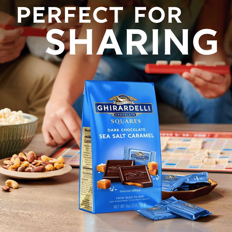 slide 5 of 7, Ghirardelli Dark Chocolate Candy SQUARES with Sea Salt Caramel Filling - 15.9oz, 15.9 oz