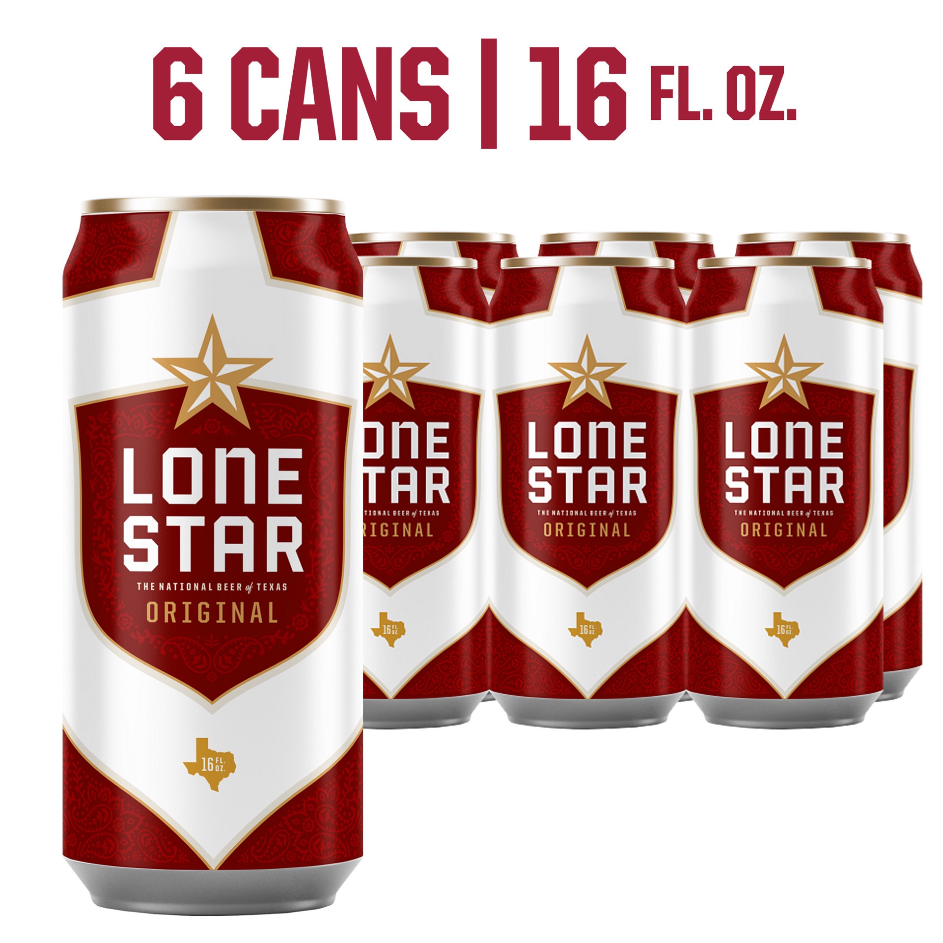 slide 4 of 7, Pabst Lone Star Texas Beer, 6 Pack, 16 fl oz Aluminum Cans, 4.6% ABV, Domestic Lager, 6 ct; 16 oz