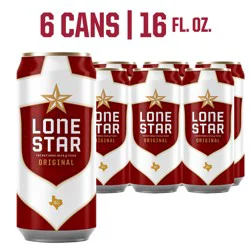 Lone Star Beer, 6 Pack, 16 fl oz Cans