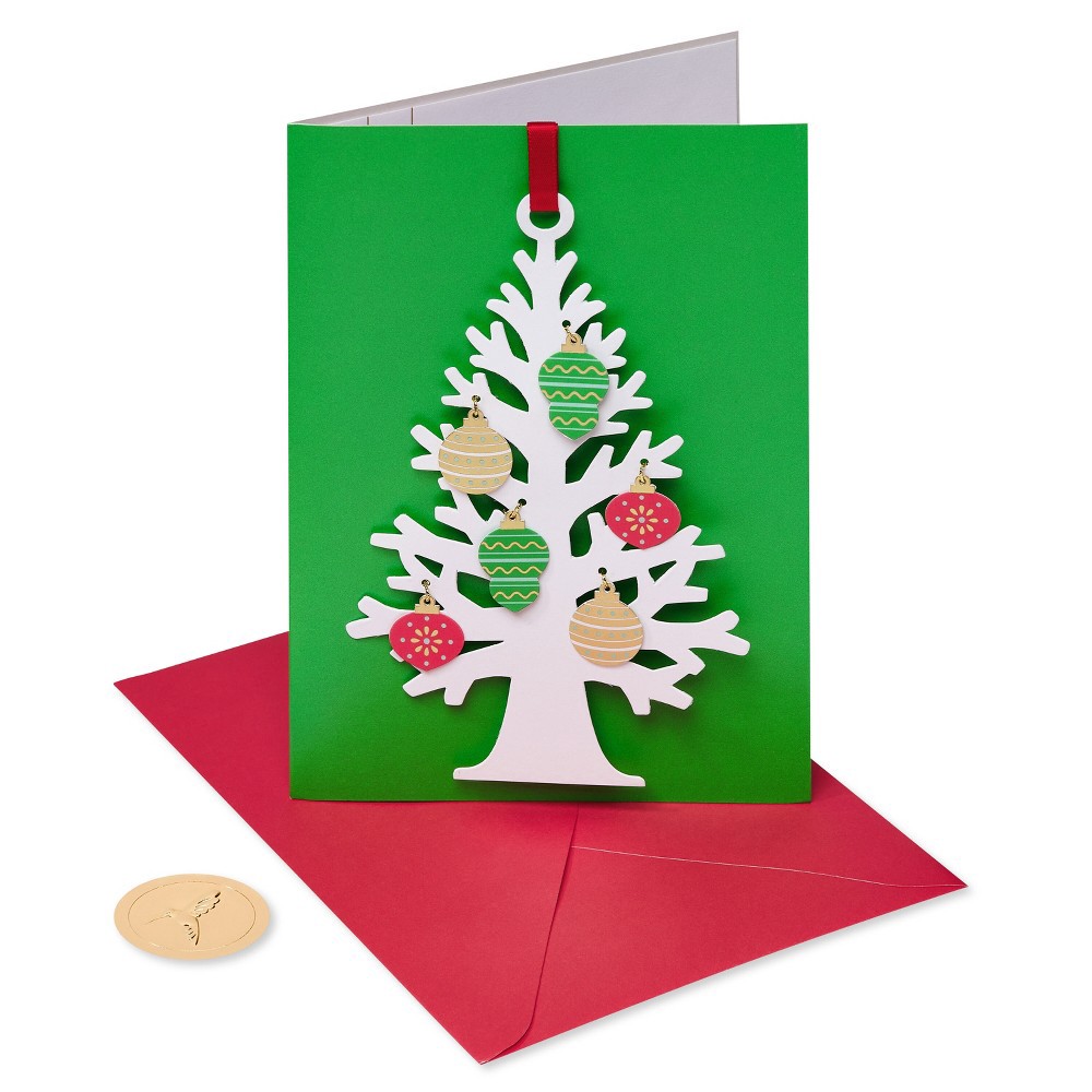 slide 3 of 5, 3D Christmas Tree Christmas Card - PAPYRUS, 1 ct