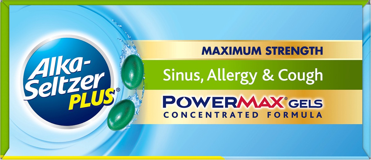 slide 2 of 11, Alka-Seltzer PowerMax Gels Maximum Strength Sinus, Allergy & Cough Liquid Gels 24 ea, 24 ct