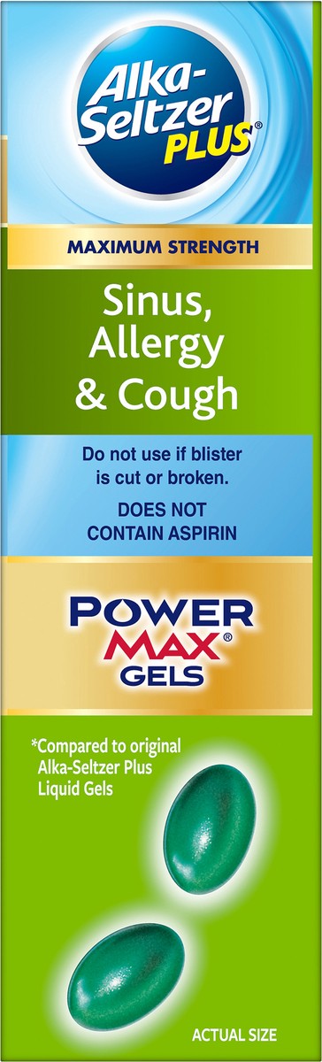 slide 9 of 11, Alka-Seltzer PowerMax Gels Maximum Strength Sinus, Allergy & Cough Liquid Gels 24 ea, 24 ct