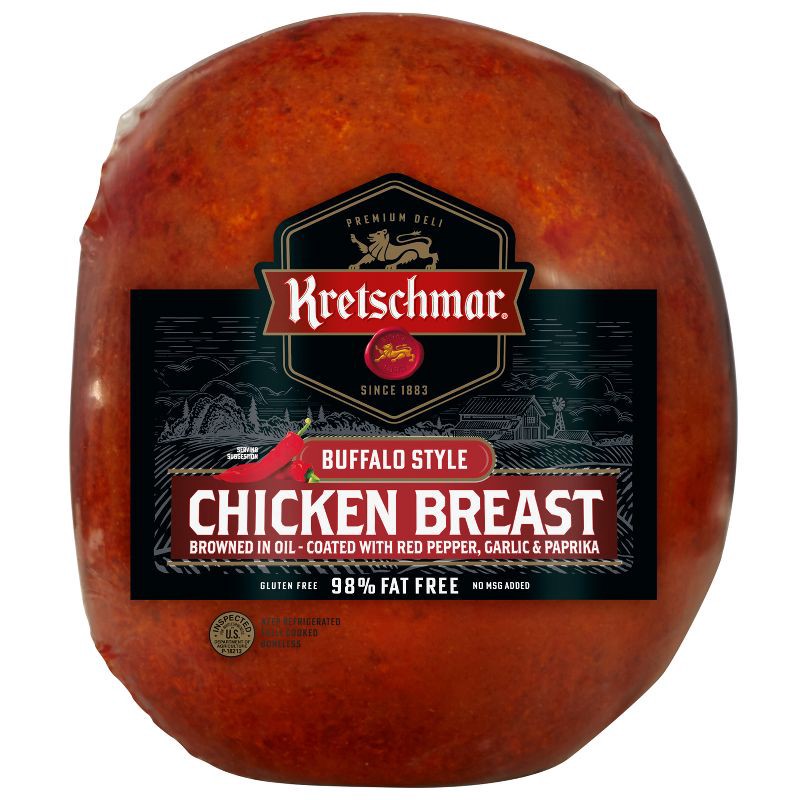 slide 6 of 6, Kretschmar Buffalo Style Oven Roasted Chicken Breast - Deli Fresh Sliced - price per lb, per lb