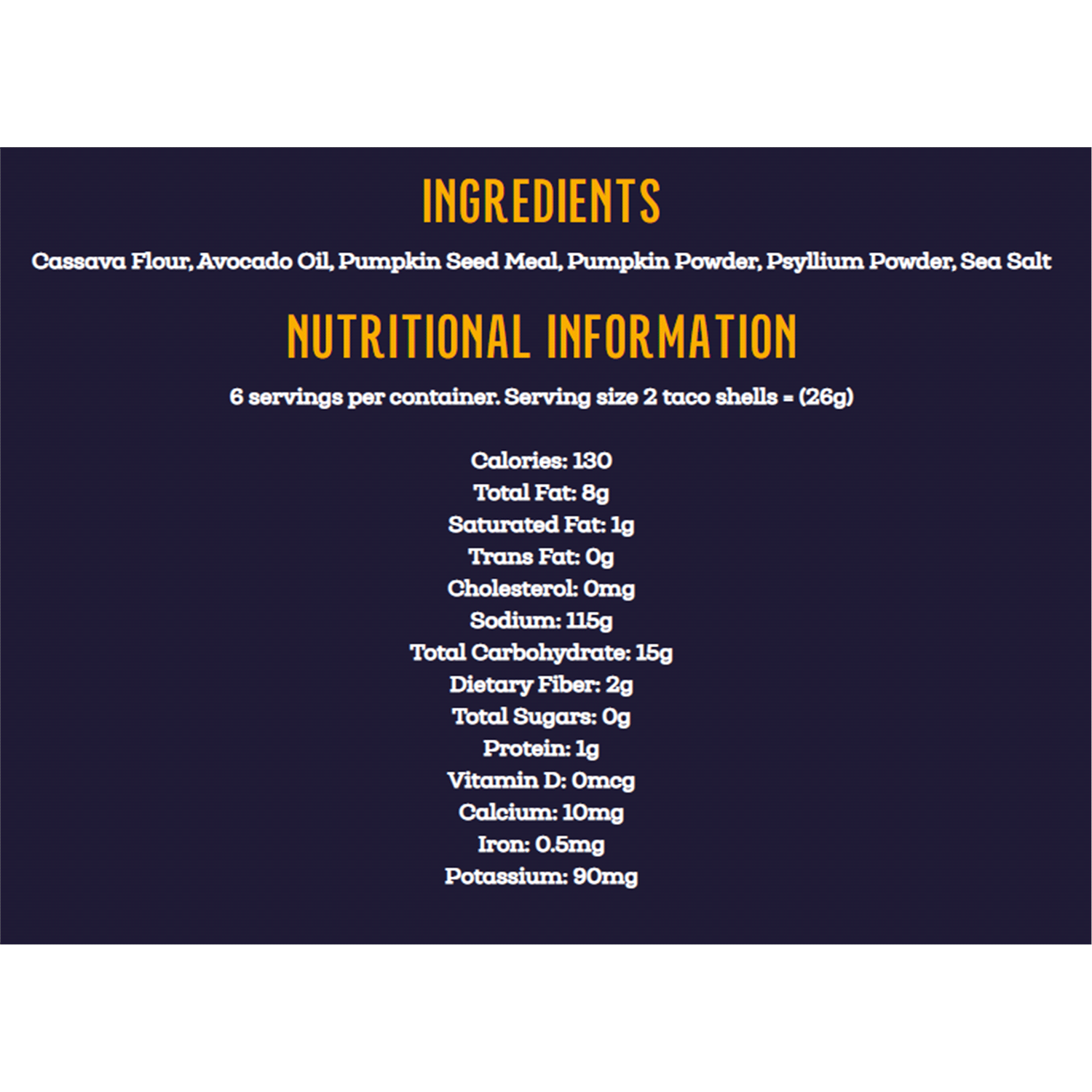 slide 2 of 2, Siete Grain Free Taco Shells 12 Each, 12 ct