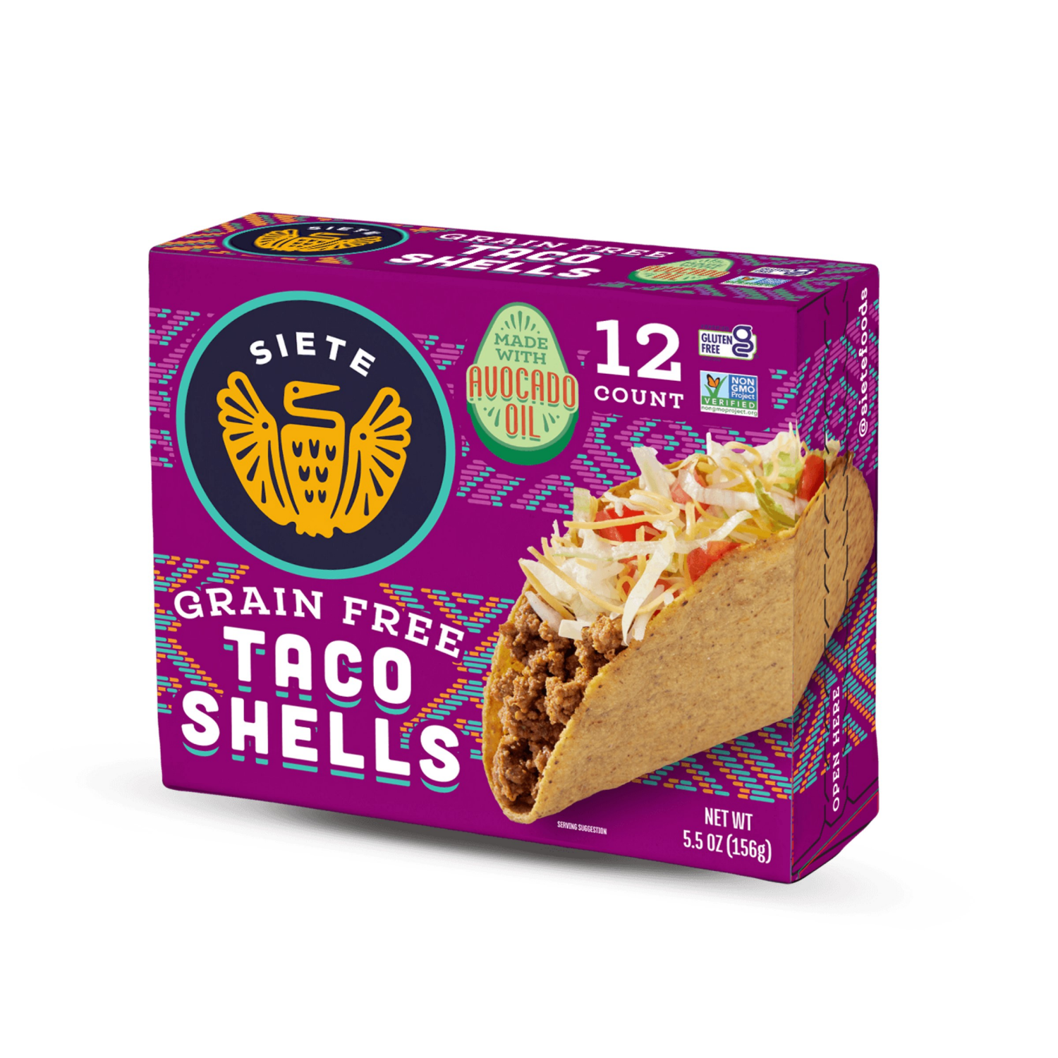 slide 3 of 3, Siete Grain Free Taco Shells 12 Each, 12 ct