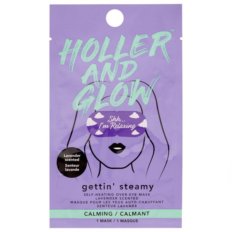 slide 1 of 4, Holler and Glow Gettin Steamy Heating Eye Mask - 1ct, 1 ct