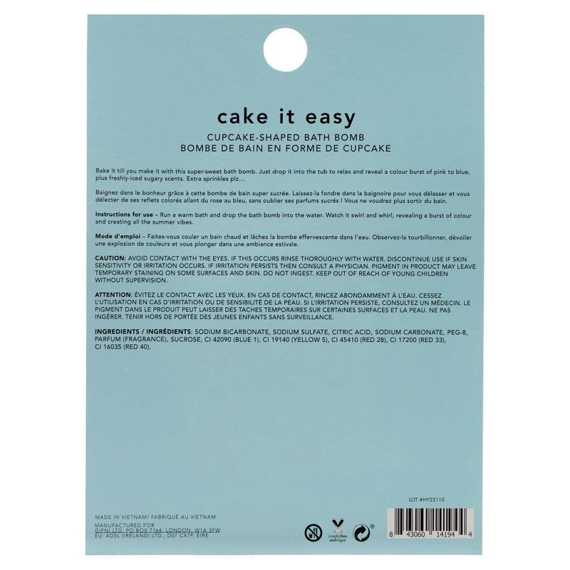 slide 3 of 4, Holler and Glow Cake It Easy Cupcake Shaped Scented Bath Bomb - 4.23oz, 4.23 oz