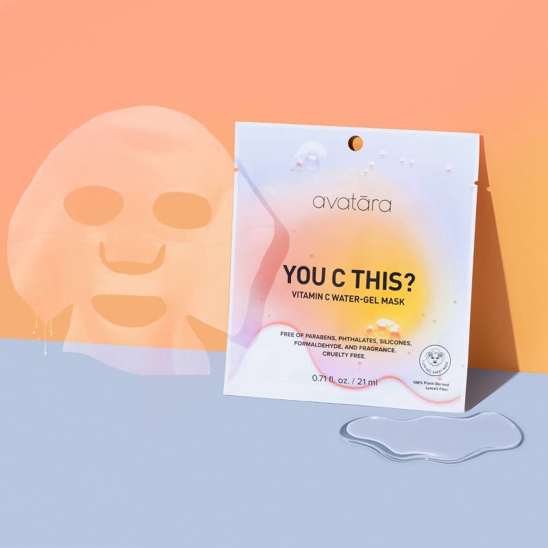 slide 3 of 3, Avatara Vitamin C Water Gel Face Mask - 0.71 fl oz, 0.71 fl oz