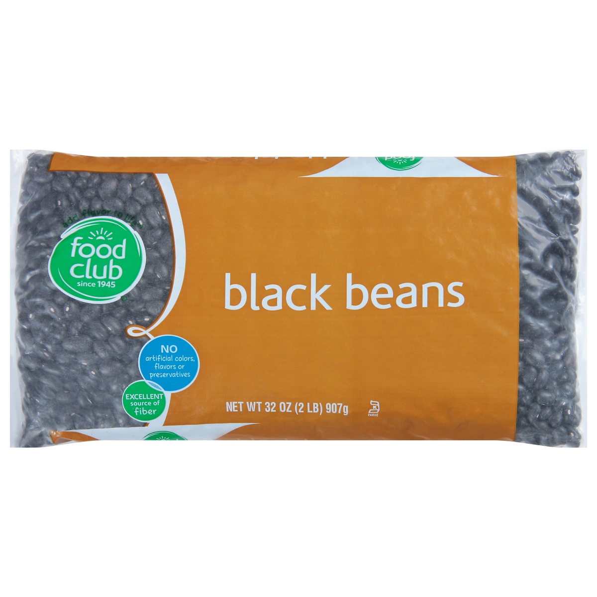 slide 1 of 1, Food Club Black Beans, 2 lb