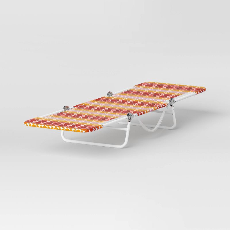 slide 3 of 5, Folding Beach Lounger Geo Gradient Print - Sun Squad, 1 ct