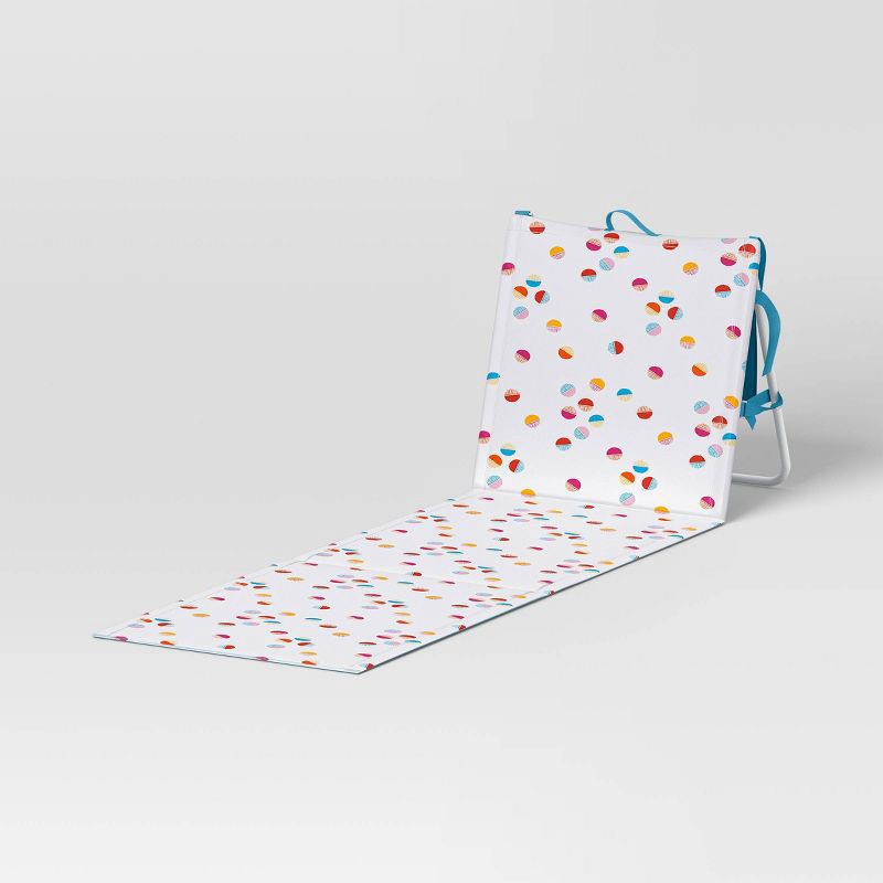 slide 1 of 5, Portable Beach Lounger Dotted - Sun Squad, 1 ct