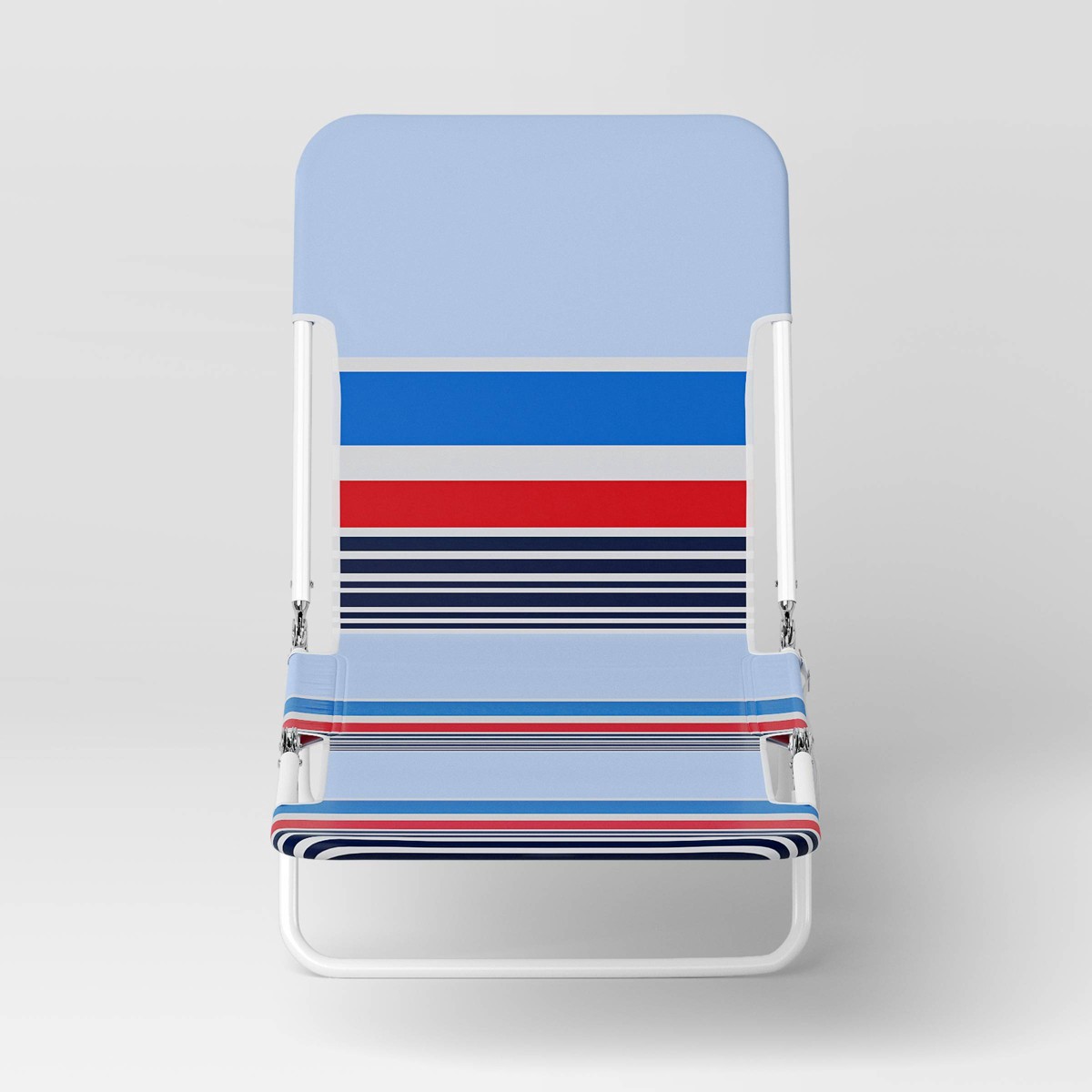 Folding Beach Lounger Striped Sun Squad 1 ct Shipt