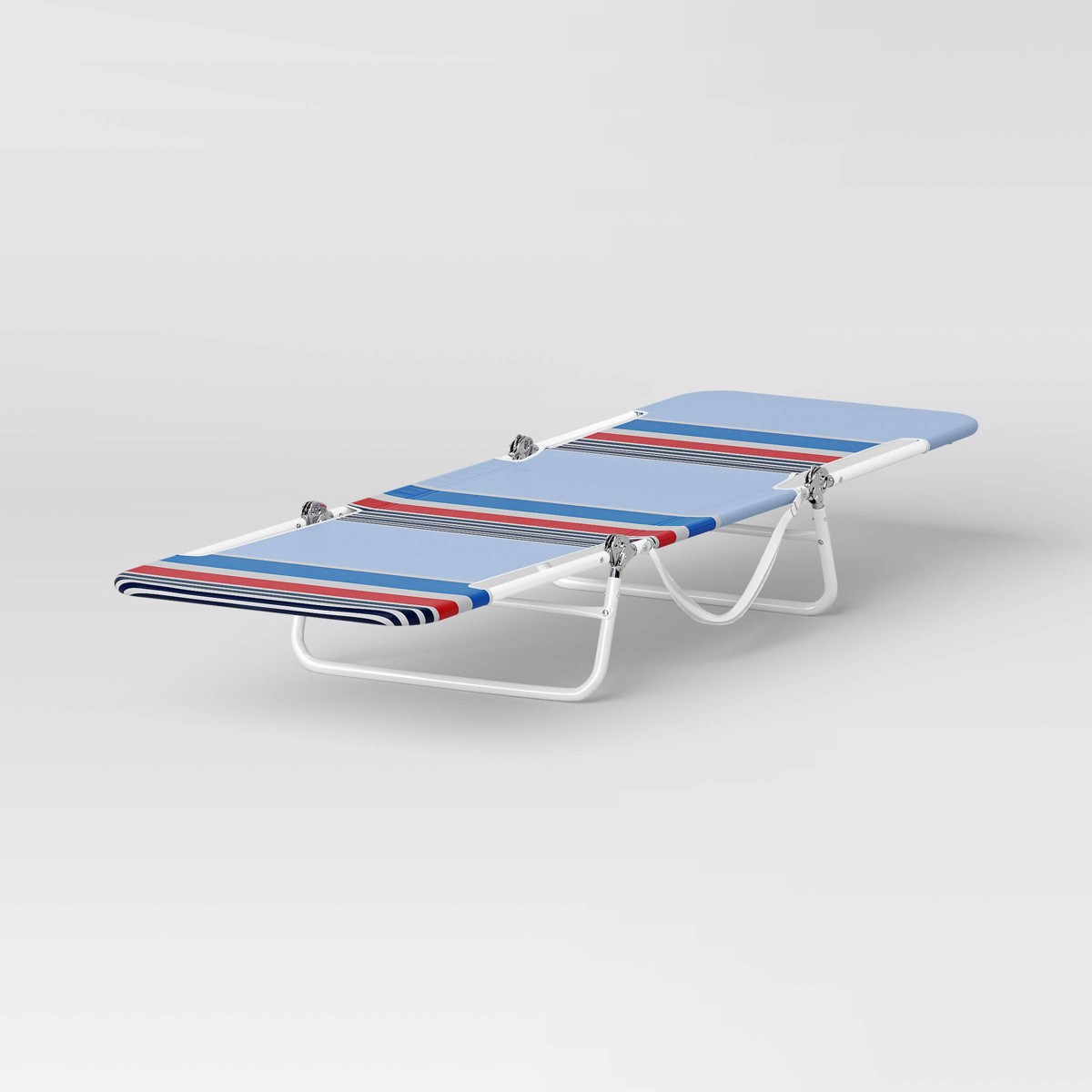 Folding Beach Lounger Striped Sun Squad 1 ct Shipt