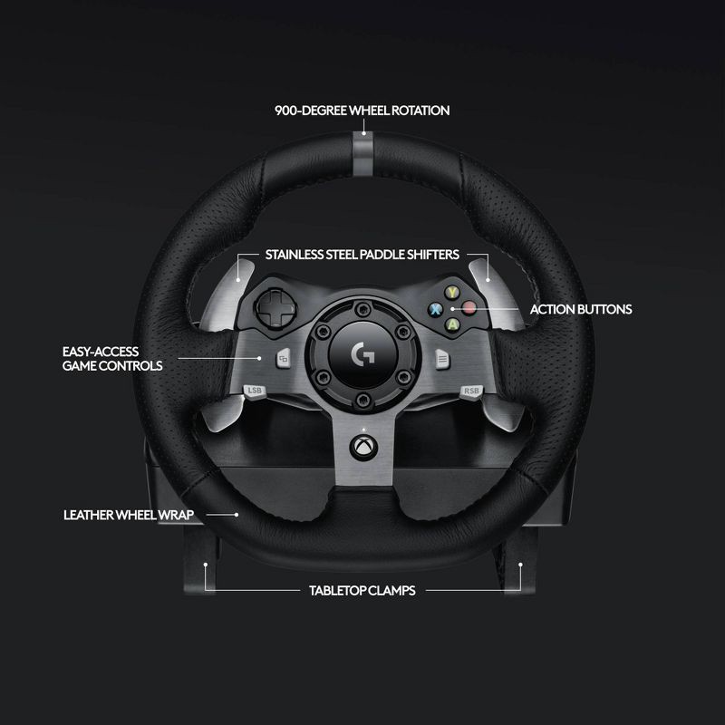 slide 6 of 9, Logitech G920 Driving Force Racing Wheel for Xbox One/PC, 1 ct