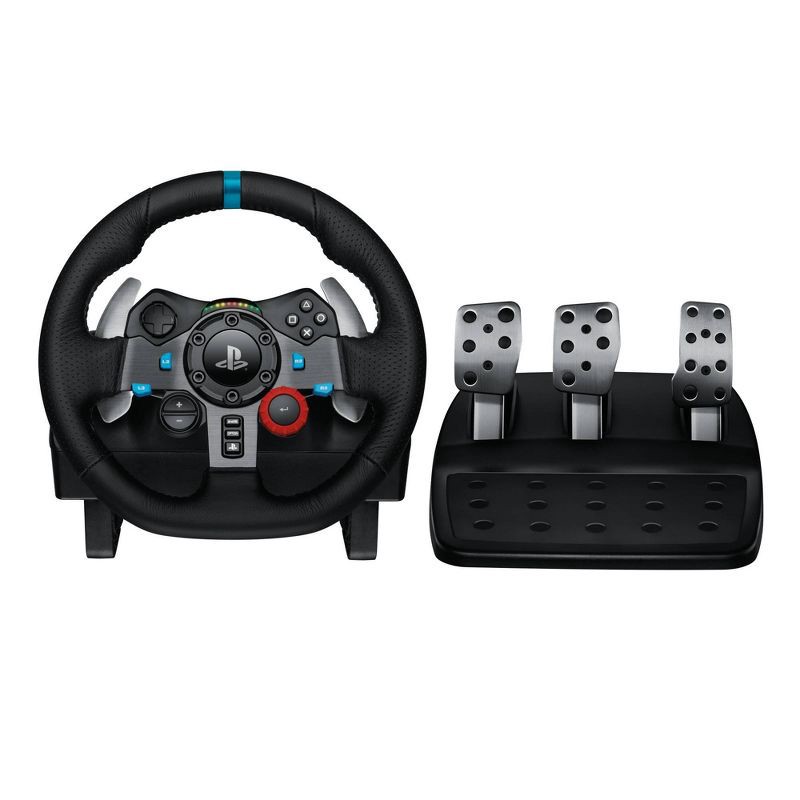 slide 1 of 9, Logitech G29 Driving Force Racing Wheel and Pedals for PlayStation 4/5/PC: USB Connection, 1 ct