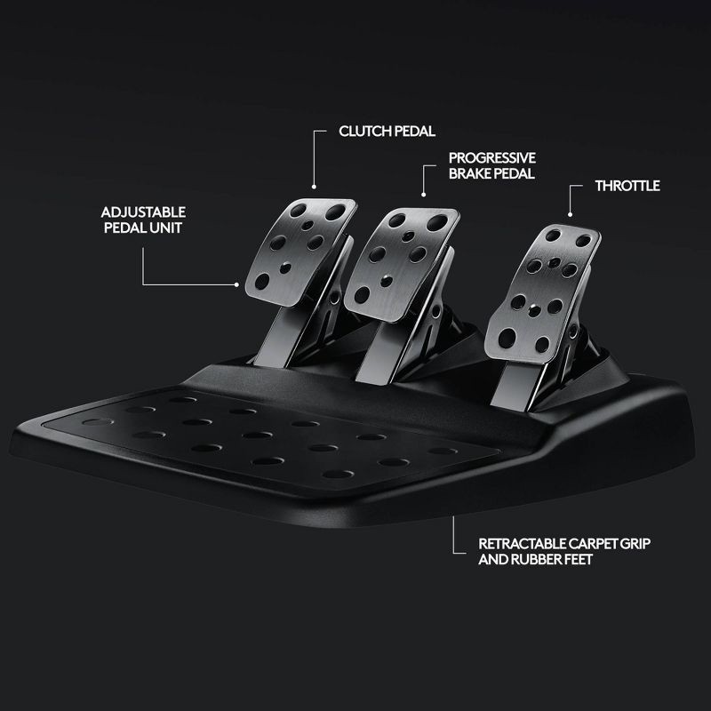 slide 7 of 9, Logitech G29 Driving Force Racing Wheel and Pedals for PlayStation 4/5/PC: USB Connection, 1 ct