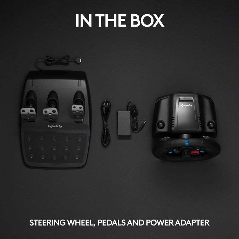 slide 9 of 9, Logitech G29 Driving Force Racing Wheel and Pedals for PlayStation 4/5/PC: USB Connection, 1 ct