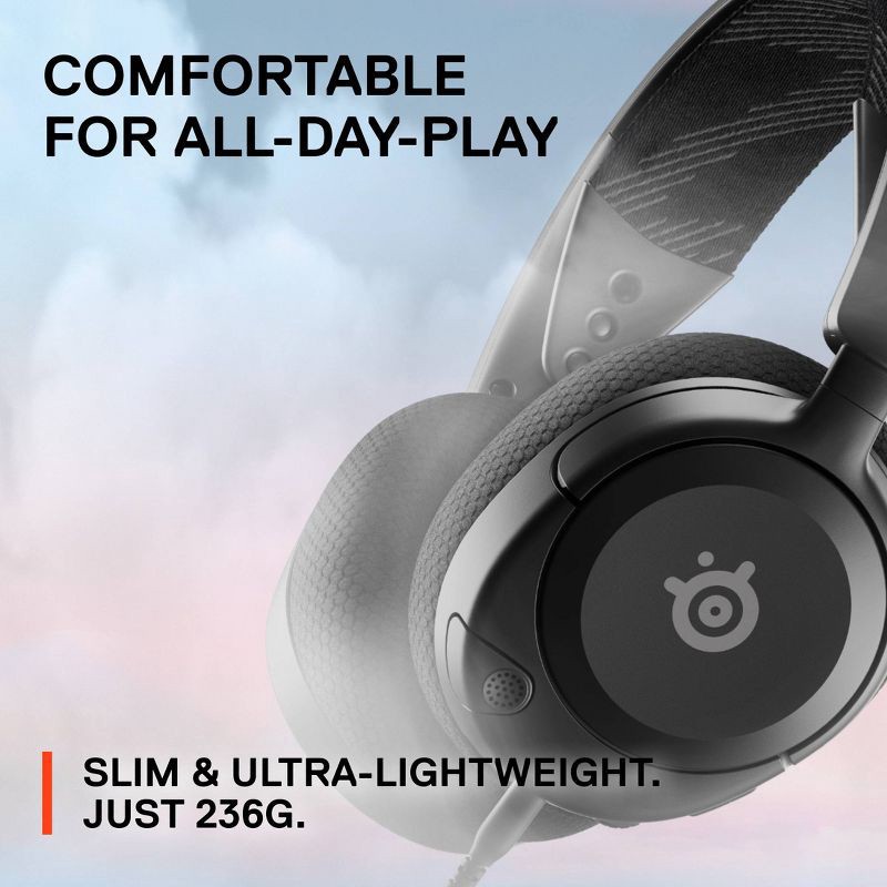 slide 3 of 12, SteelSeries Arctis Nova 1 Wired Gaming Headset for PC: Adjustable Headband, Noise Canceling, 1 ct