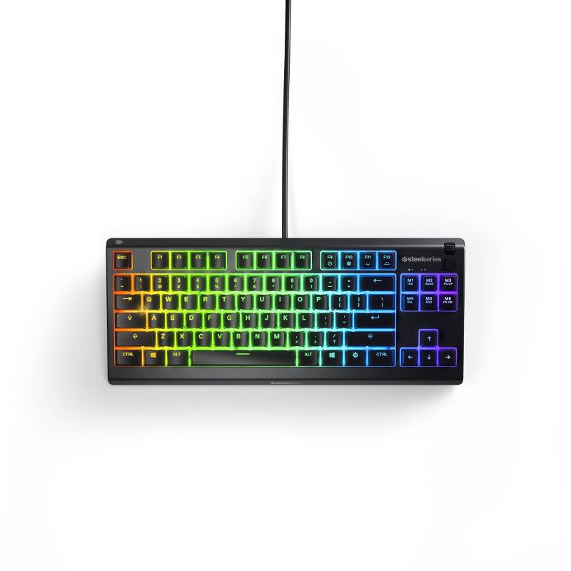 slide 3 of 9, SteelSeries Apex 3 TKL Wired Gaming Keyboard for PC: RGB Lighting, Water-Resistant, Compact, 1 ct