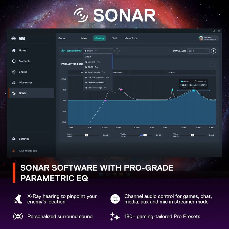 slide 7 of 12, SteelSeries Arctis Nova 7 Wireless Gaming Headset for Xbox Series X: PS5 Compatible, Noise Canceling, Built-In Mic, 1 ct
